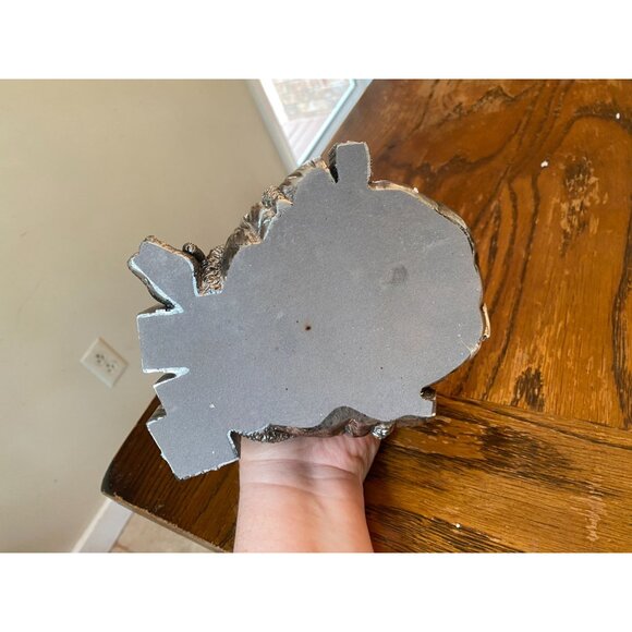 Vintage 1999 Royal Gallery Collection Silver-Toned Metal Lidded Santa Jar - Picture 6 of 11